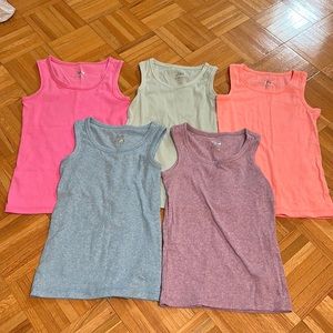 Bundle of Justice solid tank tops size 8